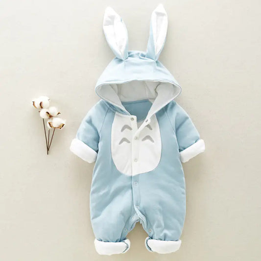 Cottony Cuddles Hooded Baby Romper