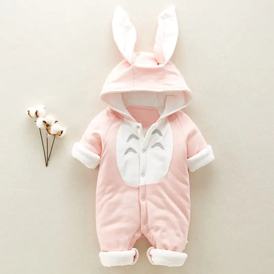 Cottony Cuddles Hooded Baby Romper